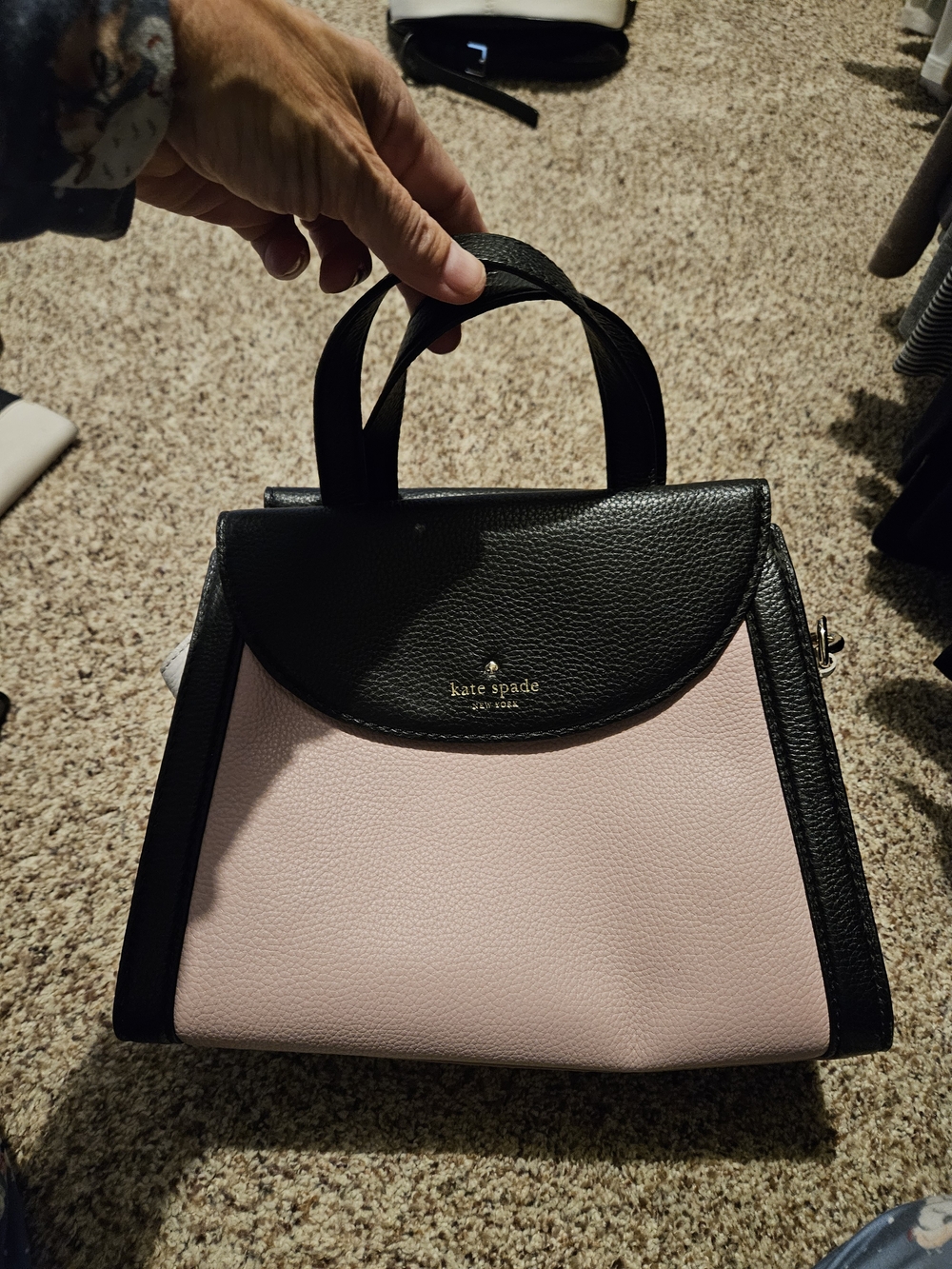 kate spade Two-Tone Pink and Black Satchel